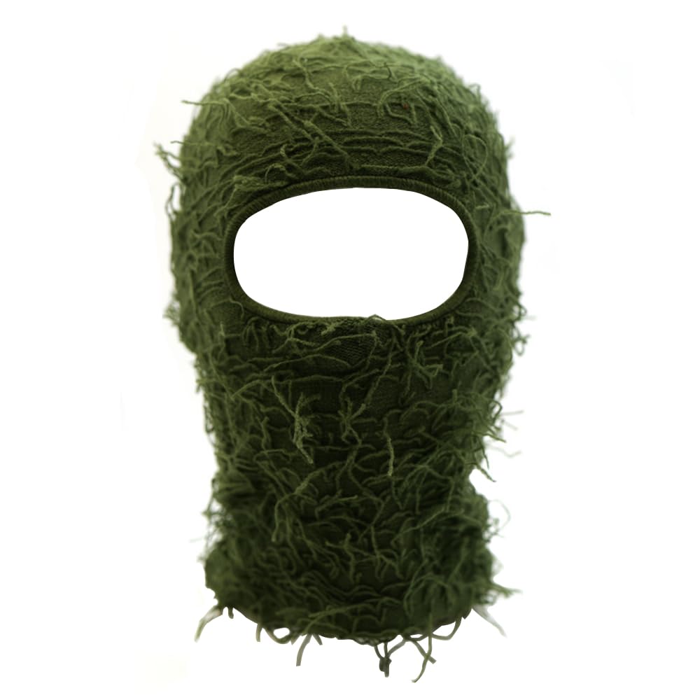 Balaclava Distressed Full Face Mask Knitted Ski Mask Winter Neck Warmer for Women Men