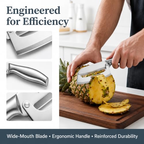 Image of Machado Stainless Steel Sugarcane Knife Heavy Duty Cane Cutter with Ergonomic Handle, Razor Sharp Multipurpose Cleaver for Sugarcane, Coconuts, Vegetables & Meat