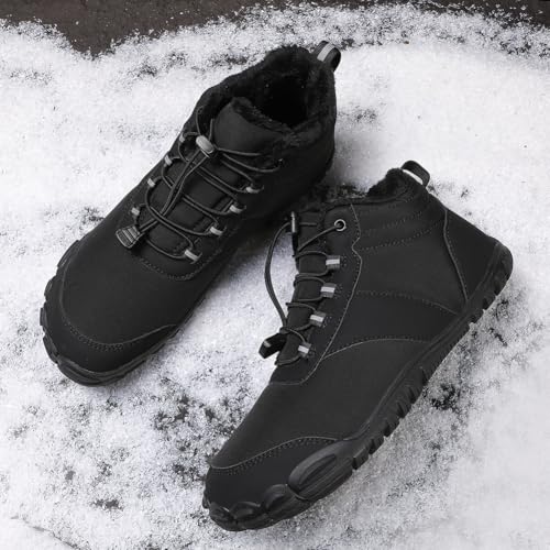 Barefoot Hiking Boots for Mens Womens, Winter Wide Toe Hike Footwear Barefoot Shoes, Non-Slip Minimalist Zero Drop Short Boots for Hiking Walking Outdoor2