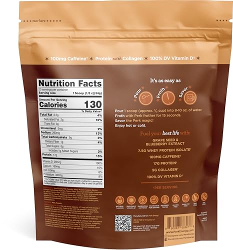 Image of Perk Energy + Extra Protein Powder (Chocolate Peanut Butter) 1.5 LB