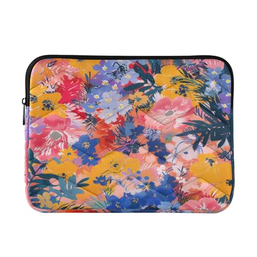 Funda para portátil 13-14 pulgadas estampado floral impermeable