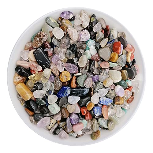 Image of 335g Assorted Stone Quartz Crystals Rocks Crushed Crystal Quartz Tumbled Rocks and Crystals