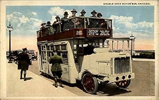 Double Decker Motor Buses, Chicago Chicago, Illinois IL Original Antique Postcard