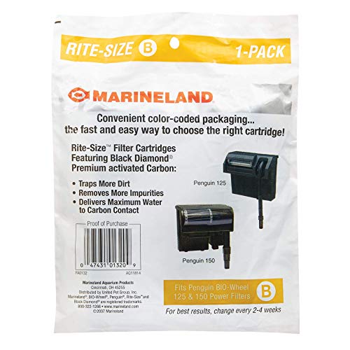 Image of Marineland Penguin Power Filter Cartridge Rite-Size B, 6 Count, Replacement Cartridge For Aquarium Filtration
