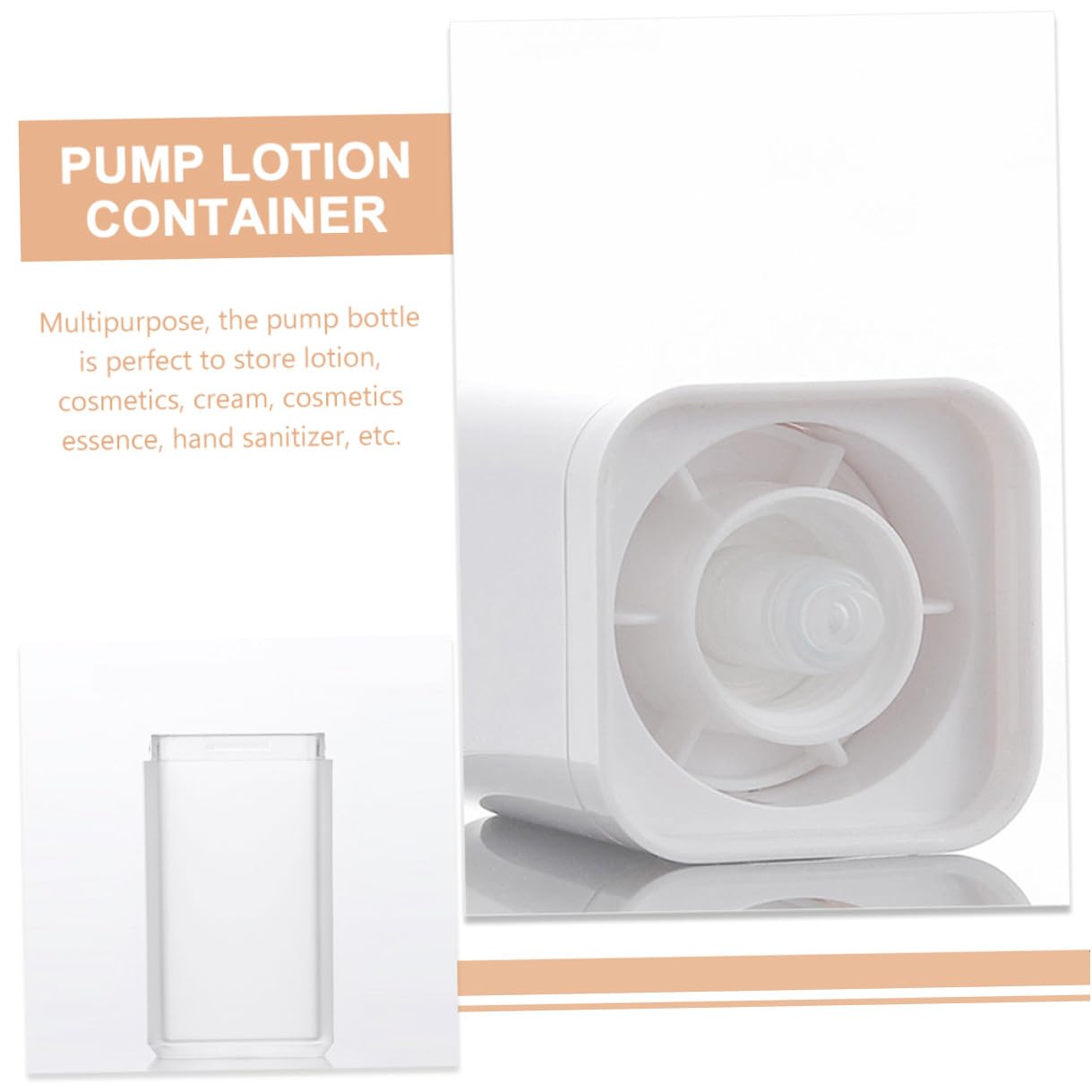 TEHAUX Set 3 Bottiglie Airless da Viaggio 50ml, Dispenser Vuoto per Lozione e Crema, Materiale As e Pp, Facili da Conservare per Palestra e Cena