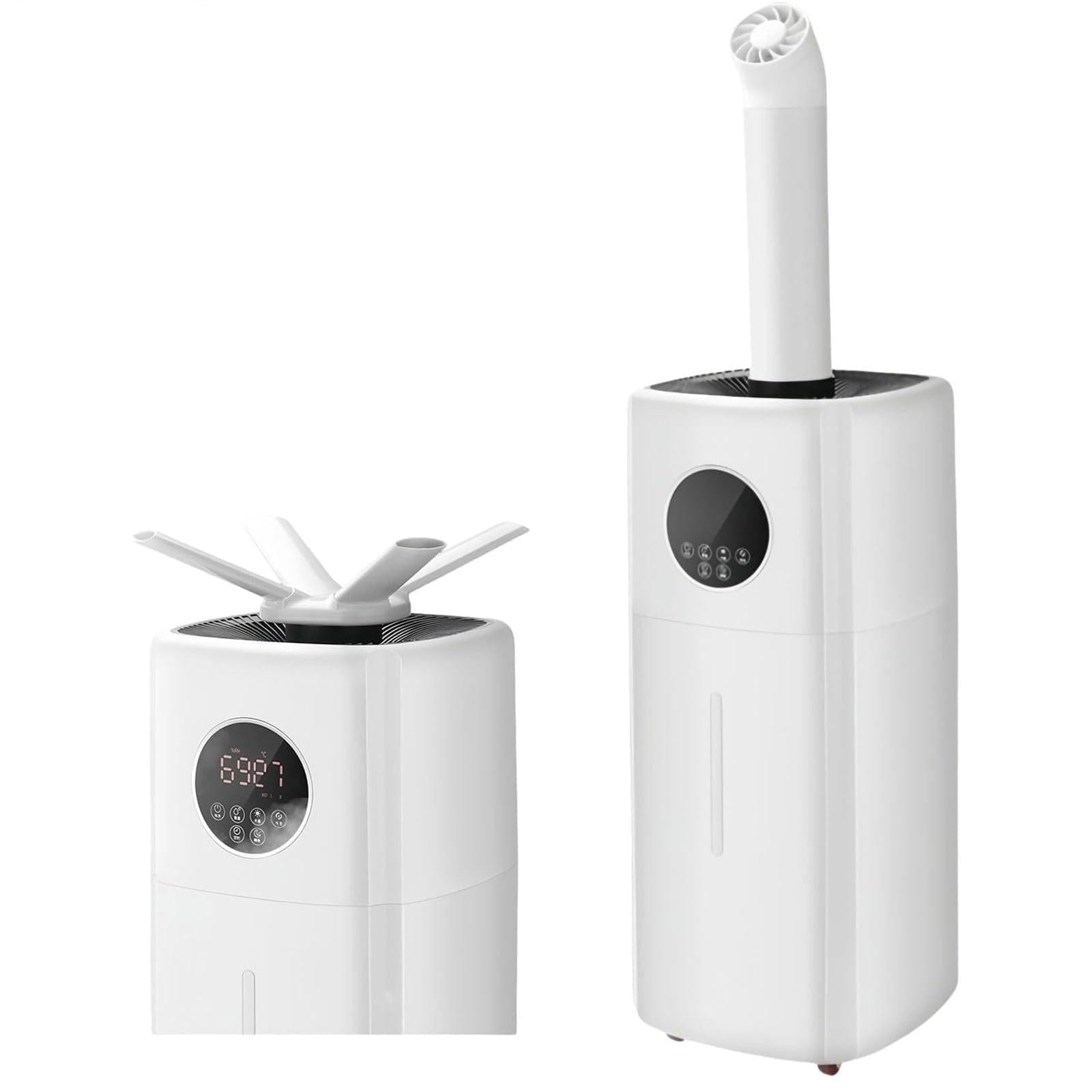 Humidificador comercial de 21 L con ajuste de humedad y temporizador, atomizador inteligente, cubre hasta 300 ㎡, ideal para invernaderos, supermercados y almacenes
