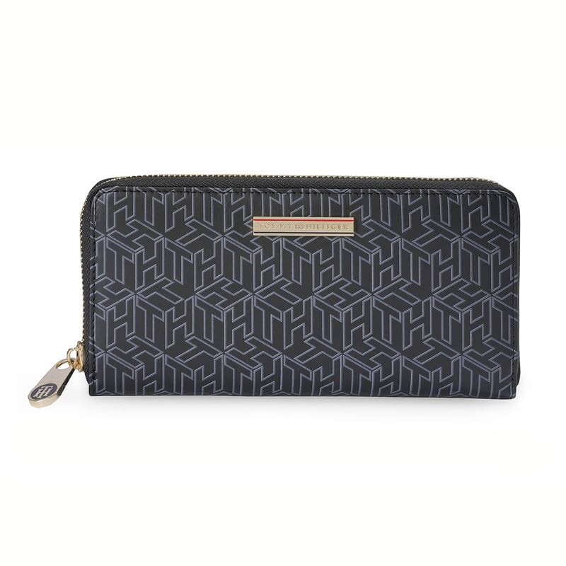 Karoline Women Zip Around Wallet - Black, No. of Card Slot : 8-image-8