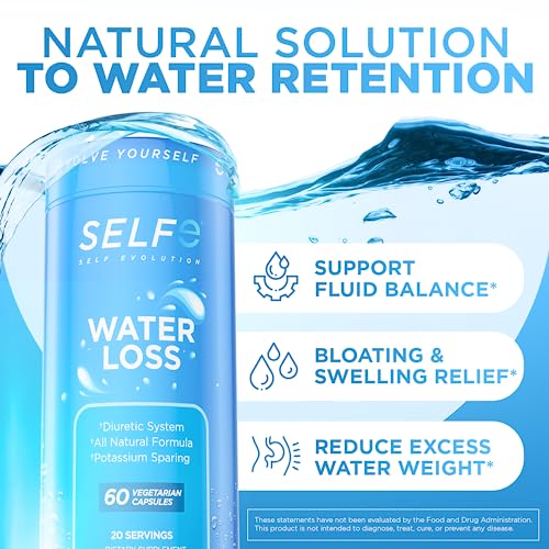 selfevolve Water Loss Pills - Natural Diuretic Pills for Water Retention - Water Pill for Fast Acting Bloating Relief - Easy to Take Water Retention Pills for Women and Men - 60 Veggie Capsules - Image 3