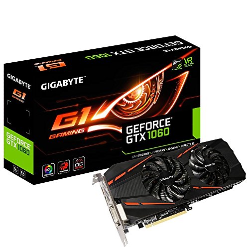 Gigabyte Geforce GTX 1060 G1 Gaming Gv-N1060G1GAMING-6Gd REV2 Graphics Cards Graphic Cards GV-N1060G1GAM-6GD R2 (Renewed)