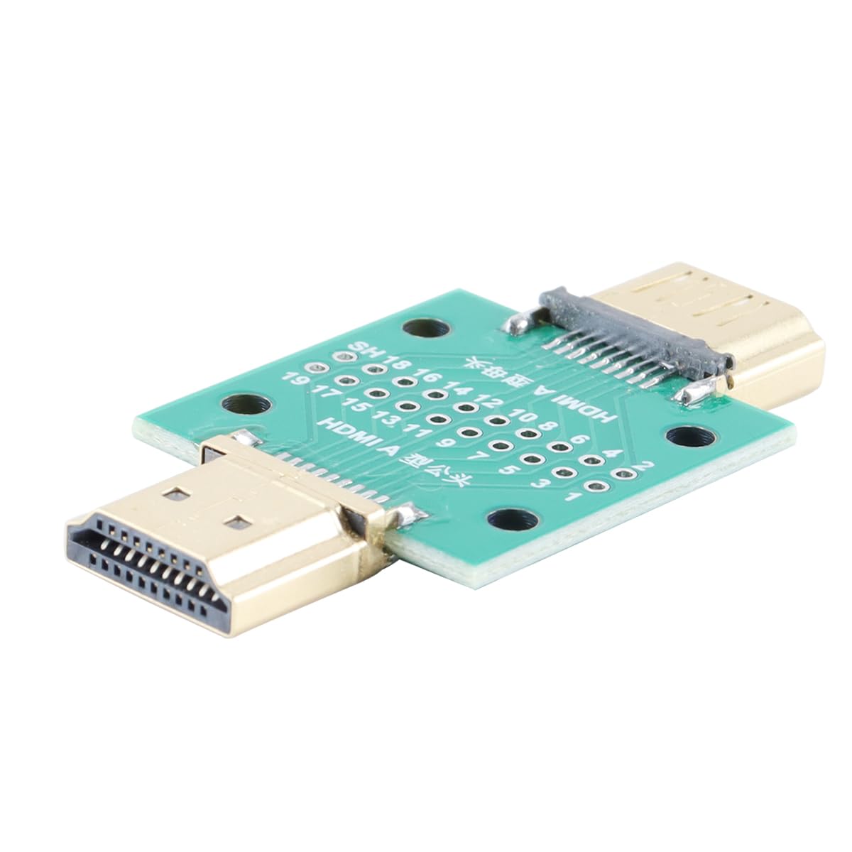Connettore HDMI A con scheda PCB di prova, connettori maschio-femmina a 19 pin per il trasferimento del cavo della linea dati