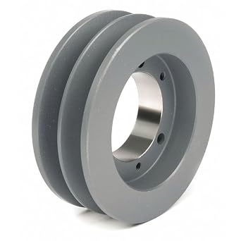 TB Woods 422B Classical V-Belt Sheave, B Belt Section, 2 Grooves, SH Bushing required, Cast Iron, 4.55" OD
