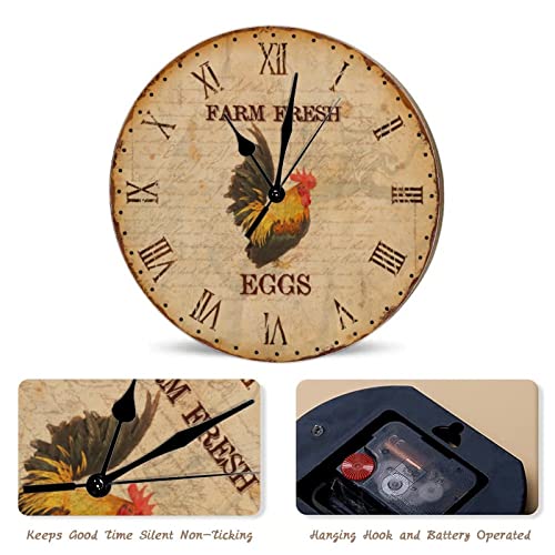 Horloge murale rustique pour chambre à coucher au design chaleureux