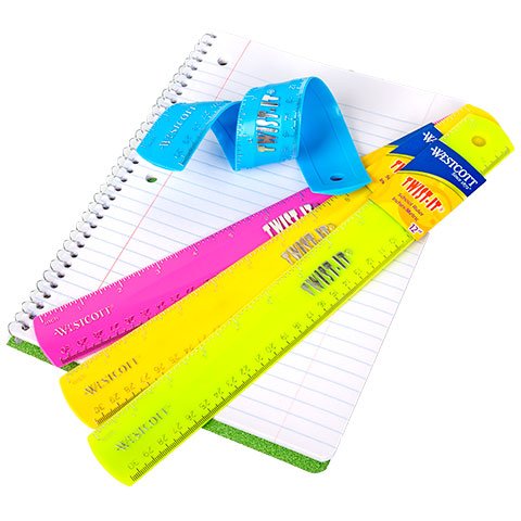 Westcott Twist-It Flexible Ruler, Color Varys, 12