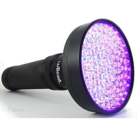 uvBeast Black Light UV Flashlight – High Power 100 LED with 30-feet Flood Effect – Professional Grade 385nm-395nm Best for Commercial/Domestic Use Works Even in Ambient Light - USA Stock – UK Design Cover