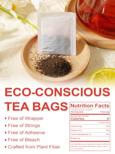 Image of TeeLux Decaf Earl Grey Tea Bags, Decaffeinated Black Tea Blended with Natural Bergamot, Smooth & Full-Bodied, Enjoy Hot or Iced, 100 Count