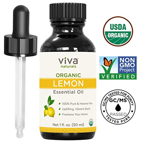 Organic Lemon Essential Oil - 100% Pure Cold Pressed Lemon Oil, Perfect