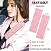 9 Pcs Bling Car Accessories Set for Women, Diamond Steering Wheel Cover, Rhinestone Center Console Pad Seat Safety Belt Pad Handbrake Cover Gear Shift Stick Protector Car Emblem Ring(Pink)