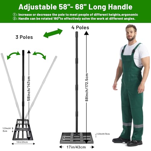 17x10 Adjustable Lawn Leveling Rake