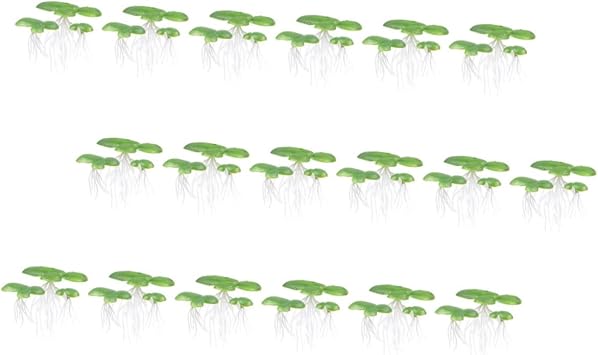 SOLUSTRE 54pcs Artificial Duckweed Plants for Aquarium Decor Floating Simulation Water Grass for Fish Tank Lightweight and Vivid Decoration Enhances Natural Landscape Aquatic Environments