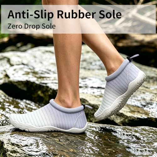 Image of Mishansha Womens Barefoot Water Shoes Wide Toe Box Swim Shoes Quick Dry Non Slip
