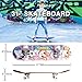 Skateboards for Beginners Kids Boys Girls Teens and Adults, 31 Inch Complete Standard Skateboards with 7-Layer Maple Double Kick Deck Unicorn and Skull Design (Cates)