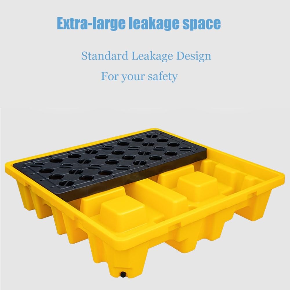 Bandeja Antiderrame Con Malla Extraíble, Cubeta de Contención Resistente a Químicos para Uso Industrial y de Laboratorio, Bandeja Antigoteo de Fácil Limpieza(33 * 33 * 5.5cm)