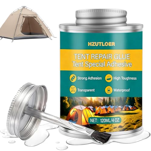 Hzutloer 4OZ Tent Repair Glue,Waterproof Tent Adhesive with...