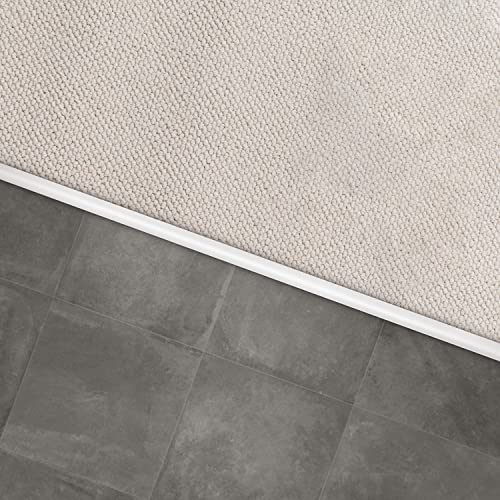 Bnell Carpet & Floor Edging Trim Strip,Self Adhesive-Pvc Floor Transition Strip,Thresholds For Doorways With A Height Less Than 3 Mm (6.56Ft_White) #TOP5