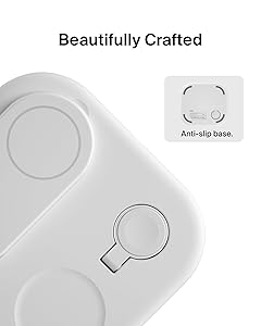 Belkin 3-in-1 MagSafe-Compatible iPhone Charger - Foldable Magnetic Qi2 Certified, MagSafe Charging Station for Phone, Apple Watch, AirPods - Wireless for Multiple Devices