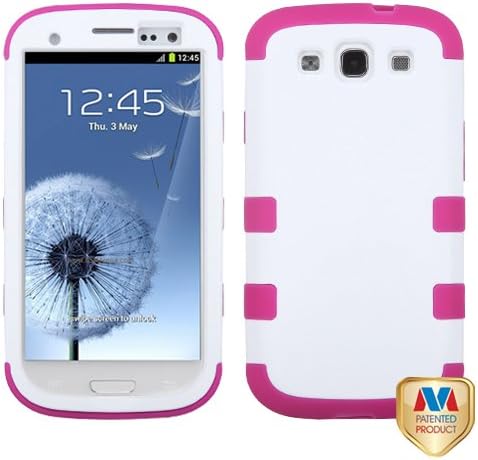 MYBAT SAMSIIIHPCTUFFSO024NP Premium TUFF Case for Samsung Galaxy S3 - 1 Pack - Retail Packaging - Ivory White/Hot Pink