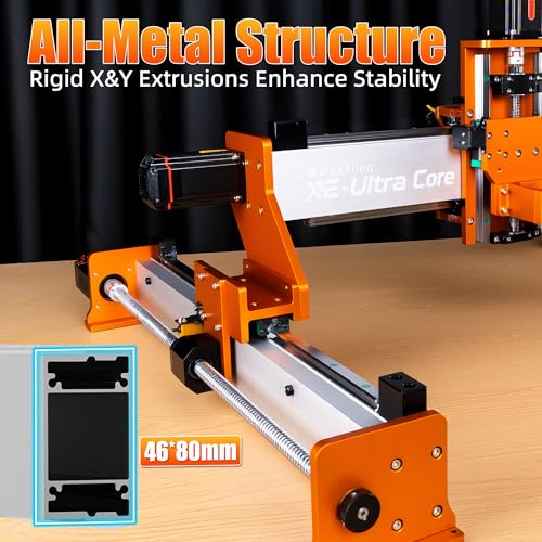 Image of FoxAlien XE-Ultra Core Desktop CNC Router Machine, 17x17in Active Area with NEMA 23 Closed-Loop Stepper Motor, Large Benchtop Engraving & Milling Machine for Wood, Aluminum, Carbon Fiber DIY Projects