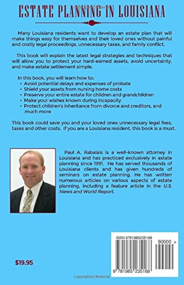 estate-planning-in-louisiana-4th-edition-a-layman-s-guide-to-understanding-wills-trusts-probate-power-of-attorney-medicaid-living-wills-taxes-rabalais-paul-a-9781985235168-amazon-com-books for Free Printable Living Will Louisiana Estate Planning in Louisiana, 4th Edition: A Layman's Guide to Understanding Wills, Trusts, Probate, Power of Attorney, Medicaid, Living Wills & Taxes: Rabalais, Paul A.: 9781985235168: Amazon.com: Books for Free Printable Living Will Louisiana