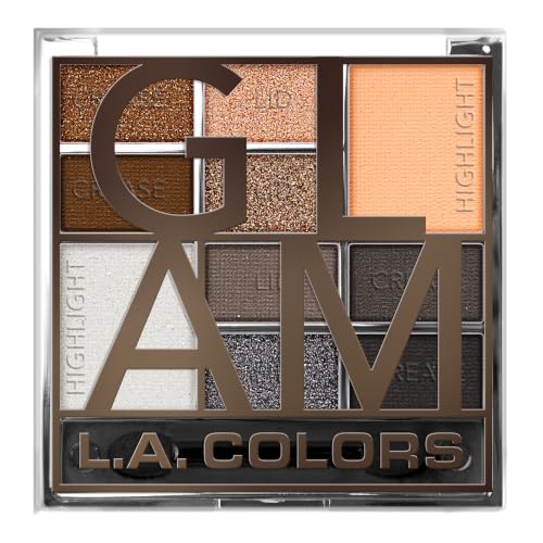 Image of L.A. COLORS Color Block 10 Color Eyeshadow Palette, Glam CES137B
