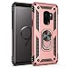 Produktbild Keteen Galaxy S9 Rüstung Handyhülle Premium Stoßfest Silikon Hard Schutzhülle mit 360 Grad Ring Stand Backcover Magnetische Autohalterung Anti-Rutsch Hülle für Samsung Galaxy S9, Roségold