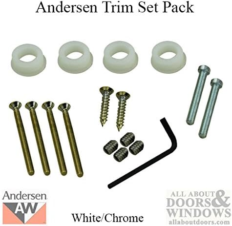 Trim Set Pack, Screws & Bushings - White/Chrome