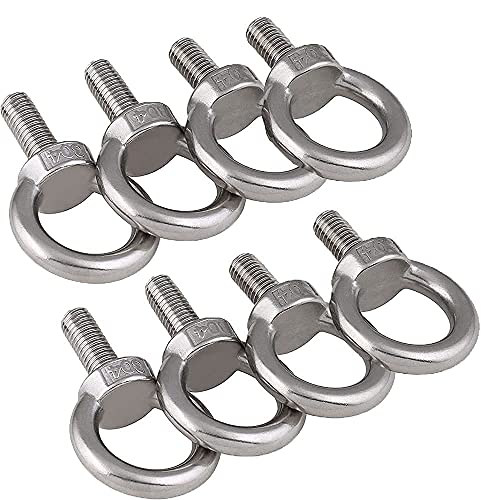 Haihaz 8-Pezzi,Bulloni ad Occhiello M6,304 Vite ad...