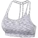 Queenie Ke Women's Light Support Cross Back Wirefree Pad Yoga Sports Bra Size M Color Light Grey Space Dye