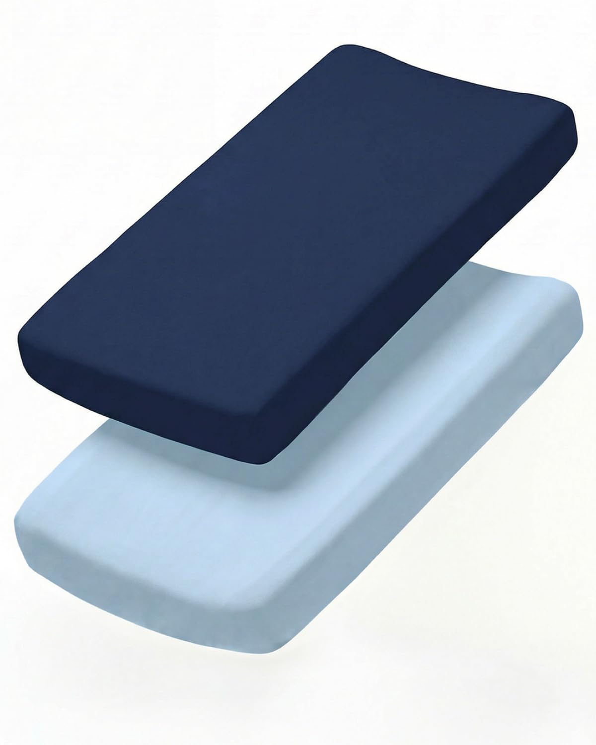 Changing Pad Cover - Pack of 2 Diaper Change Table Sheets - Navy Baby Blue