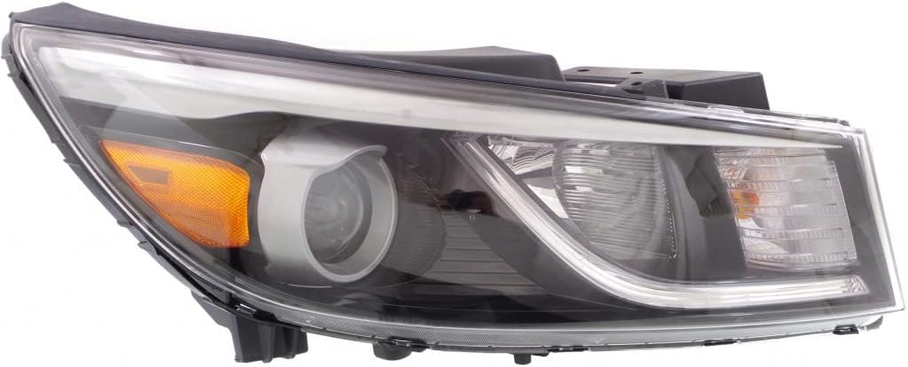 CarLights360: For 2015 16 17 2018 Kia Sedona Headlight Assembly Driver Side w/Bulbs Black Housing DOT Certified For KI2502181