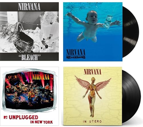 Nirvana - Ultimate 4 Vinyl Record Album Collection: Bleach, Nevermind, Unplugged in New York and In...