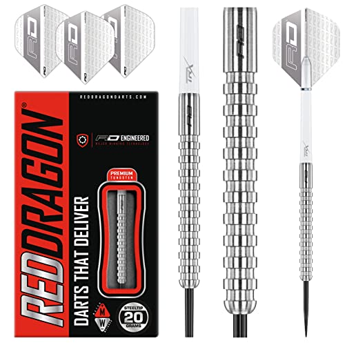 RED DRAGON Pegasus Soft Tip Darts Set 20g - Hochwertiges Set von 3 Tungsten Darts (80% Wolfram) mit extra dicken schwarzen Flights und stabilen Schäften, ideal für präzises Spielen und Turniere RED DRAGON Pegasus Soft Tip Darts Set 20g - Hochwertiges Set von 3 Tungsten Darts (80% Wolfram) mit extra dicken schwarzen Flights und stabilen Schäften, ideal für präzises Spielen und Turniere