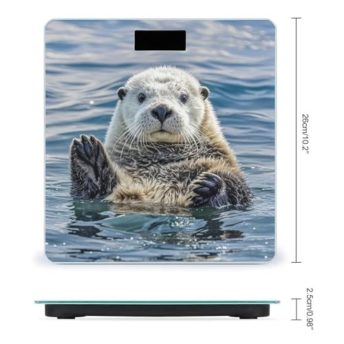 Báscula digital de baño Sea Otter con vidrio templado miniatura 2