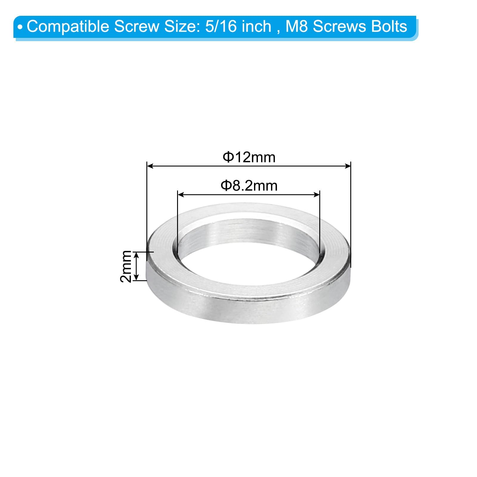 TA-VIGOR 5Pcs M8 Aluminum Spacer - Image 2