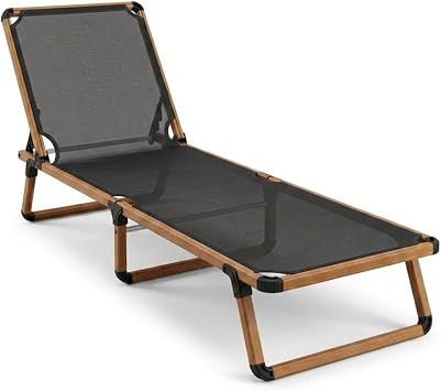Al minyum Katlan r ve Ta n r  ezlong Teak+Antrasit