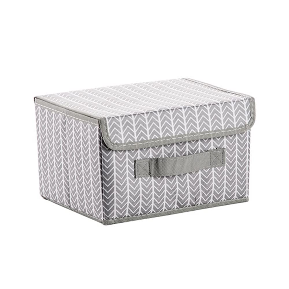 ETRGFTHU Household Clothing Storage Box Foldable Non-woven Organizing Box Dust-proof Design with Cover Under-bed Sundries Storage Moisture Proof(Waves)