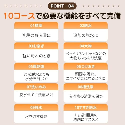 RoastMe全自動12kg 縦型 手挟み防止フタ 予約機能 ステンレス槽 ホース付き コンパクト 新生活、大容量洗濯機