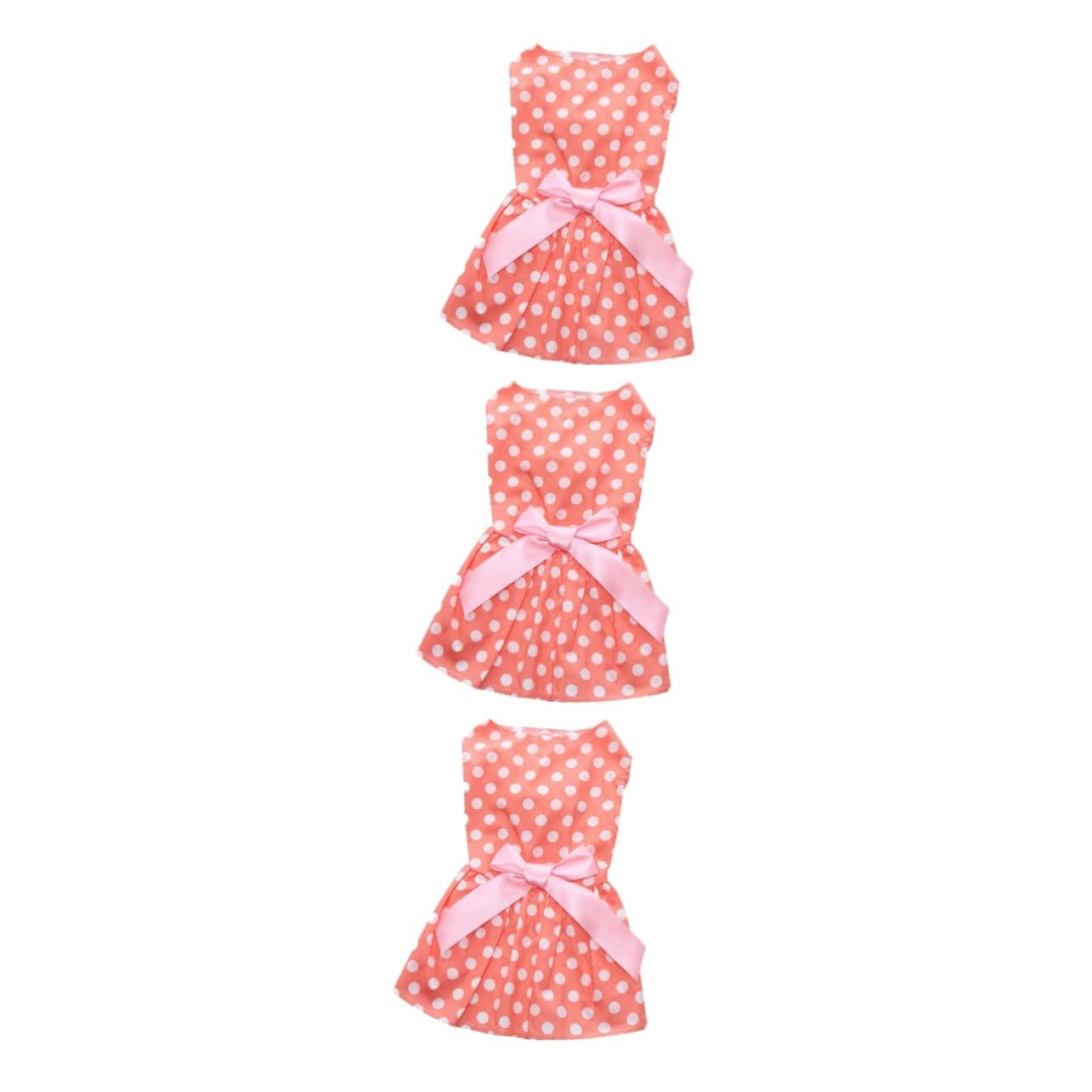Robe orange pour chien avec nœud POPETPOP : lot de 3 jupes de fête