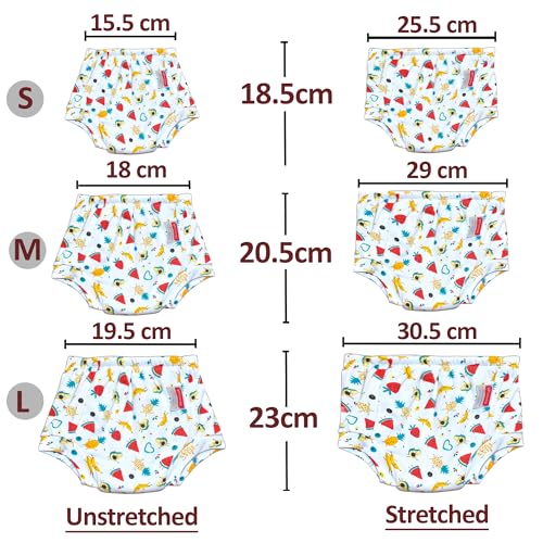 Image of VParents Padded Underwear for Babies and Toddlers with 3 Layers of Cotton Padding Potty Training Pull Up & Diaper-Free Time (3-4 Years) PO3 Watermelon, Lion & Galaxy Multicolour