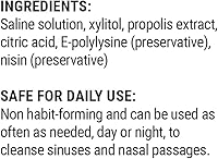 Vista 7 de Beekeeper's Naturals Spray nasal para adultos con propóleos, xilitol y solución salina, elimina la congestión nasal, hidrata el canal sinusal