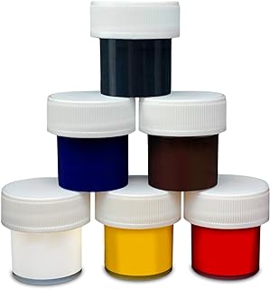 Color Pigment Kit-(6 Colors in 0.25 oz Easy Open Containers) Coloring Agent for Epoxy, Polyester Resin Coating, Paint, Laminate-Perfect for Boat, Colored Handmade Crafts & DIY Repair